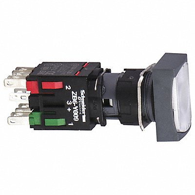 SCHNEIDER ELECTRIC XB6DW1B1B Illuminated Push Button Full Voltage White 1NO
