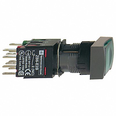 SCHNEIDER ELECTRIC XB6DF3B1B Illuminated Push Button Full Voltage Green 1NO