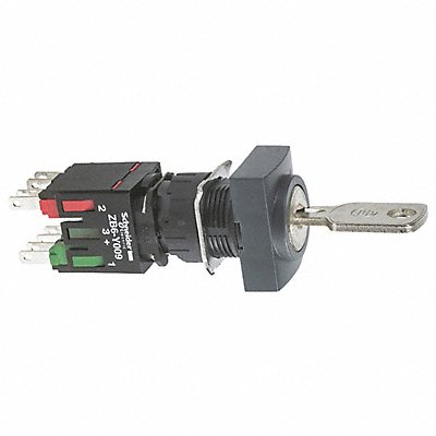 SCHNEIDER ELECTRIC XB6DGC5B Selector Switch Keyed Non-Illuminated 2Pos 16mm