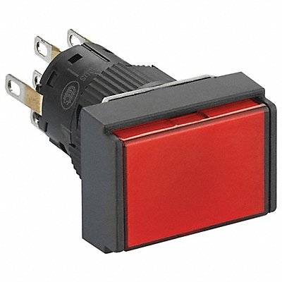 SCHNEIDER ELECTRIC XB6EDW4B2P Illuminated Push Button Full Voltage Red DPDT