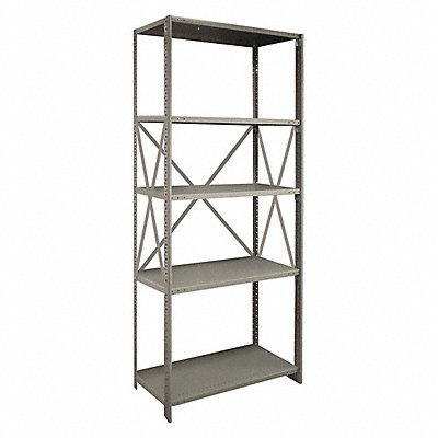 LYON DDJDP3007 Metal Shelving 85 H 36 W Grey