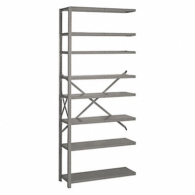 LYON DD8021H Metal Shelving 84 H 36 W Grey