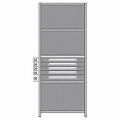 LYON DDJ115006 Shelf 85 H 36 W Steel 800 lb Capacity