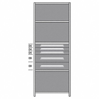 LYON DDJ115015 Shelf 85 H 36 W Steel 850 lb Capacity