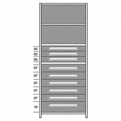 LYON DDJ115036 Shelf 85 H 36 W Steel 800 lb Capacity