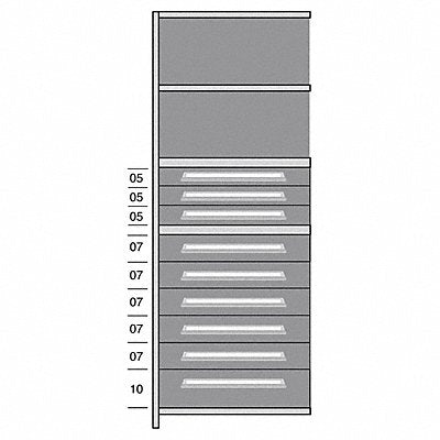 LYON DDJ115035A Shelf 85 H 36 W Steel 800 lb Capacity