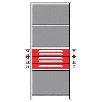 LYON DHJ115006 Shelf 85 H 36 W Steel 800 lb Capacity