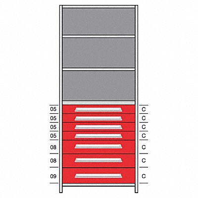 LYON DHJ115026 Shelf 85 H 36 W Steel 800 lb Capacity