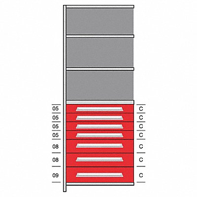 LYON DHJ115025A Shelf 85 H 36 W Steel 800 lb Capacity