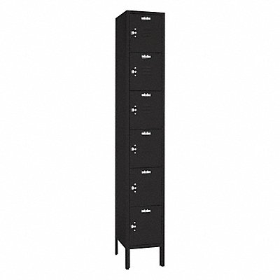 LYON KKC5362 Locker 6x1Locker Black 78 x12 x18 Unassembled