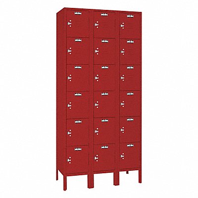 LYON YFC53323 Locker 6x3Locker Red 78 x36 x12 Unassembled