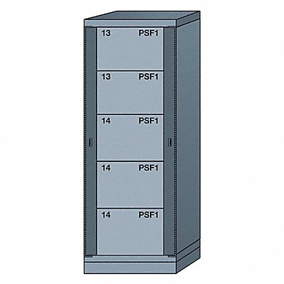 LYON DDN6822300WPNI Gear Locker 59-1/4 Overall Height Grey