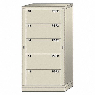 LYON PPN6830300WPNI Modular Drawer Cabinet 59-1/4 H Putty