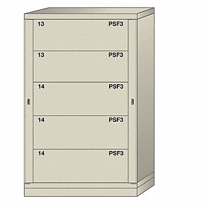 LYON PPN6836300WPNI Modular Drawer Cabinet 59-1/4 H Putty