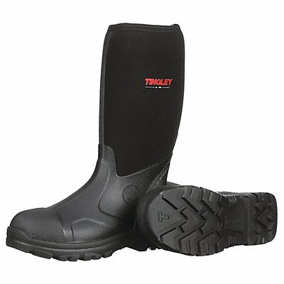 TINGLEY 87151 Rubber Boot Men s 13 Knee Black PR