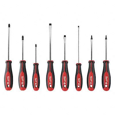 MILWAUKEE 48222718 Tthr Rdy Mag Tip ScrwdrvrSt NmPcs8