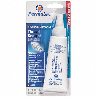 PERMATEX 56521 Pipe Thread Sealant 1.6907 fl oz White
