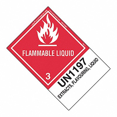 LABELMASTER HSN4700ETR Flammable Liquid Label UN1197 PK500