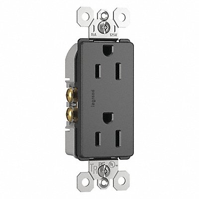 LEGRAND 885TRBK Receptacle Straight Blade 15A NEMA 5-15R