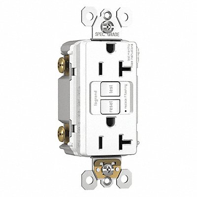 GRAINGER 2097TRW Power Inlet 20A 125VAC Receptacle GFCI