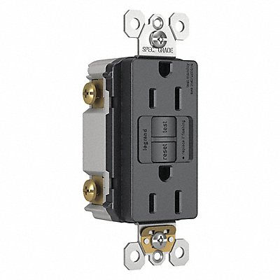 GRAINGER 1597TRGCC4 Power Inlet 15A 125VAC Receptacle GFCI