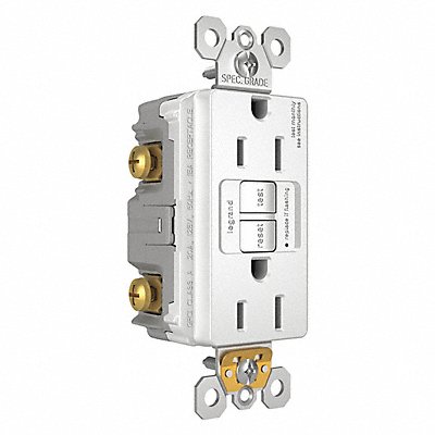 GRAINGER 1597TRW Power Inlet 15A 125VAC Receptacle GFCI