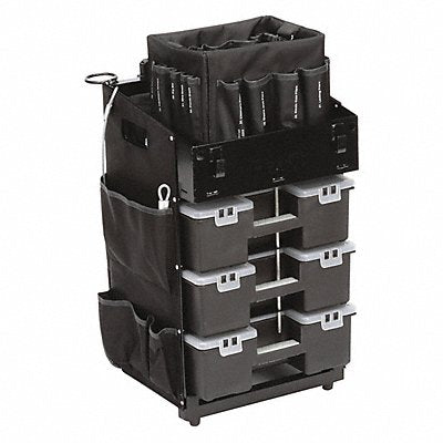 FLEXCART FC50TBNT Black Light Duty Tool Utility Cart