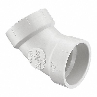 GRAINGER P321040 45 Elbow Schedule DWV 4 in Socket