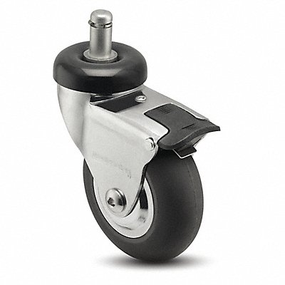 MEDCastor CN02NRP100TLGR02 Stem Castor Swivel 2 Wheel Dia