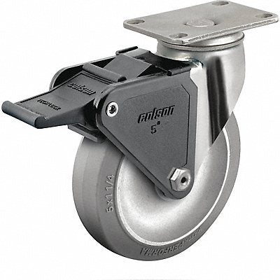 COLSON 204456444BRK2 Plate Castor Swivel 4 Wheel Dia