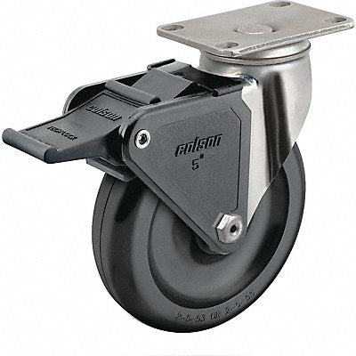 COLSON 205456544BRK2 Plate Castor Swivel 5 Wheel Dia