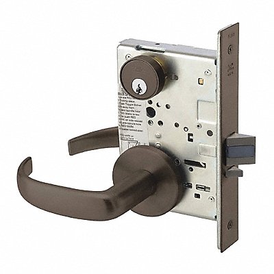 YALE 8805FLPBR613ERHLC Mortise Lockset Mechanical Storeroom
