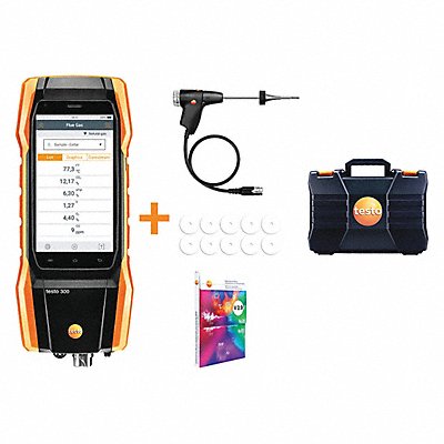 TESTO 564300492 Combustion Analyzer 23to113F 21% v/vO2