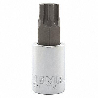 PROTO J5441R15M Socket Bit Steel 1/2 in TpSz 15 mm