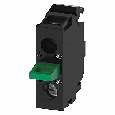 SIEMENS 3SU14002AA101BA0 Contact Block Black/Green 1NO 22 mm