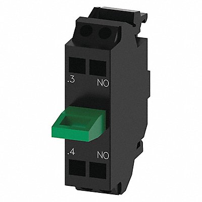 SIEMENS 3SU14002AA103BA0 Contact Block Black/Green 1NO 22 mm