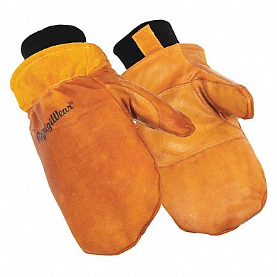 REFRIGIWEAR D317RGLDLAR Leather Gloves Tan L PR