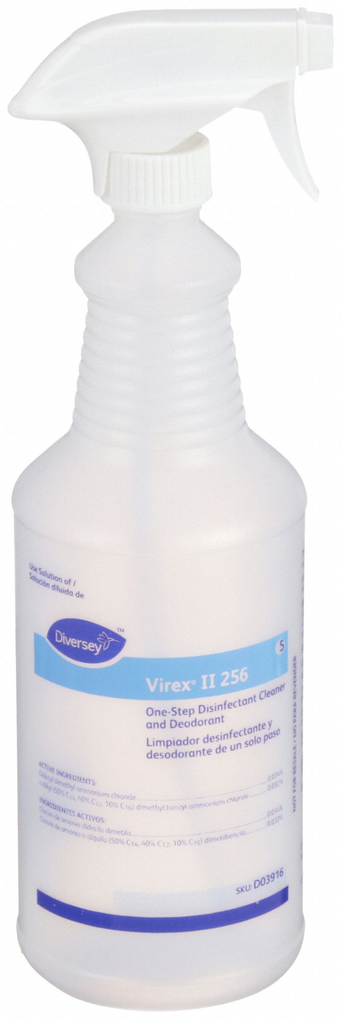 DIVERSEY D03916 Trigger Spray Bottle 32oz 11 3/4 H PK12
