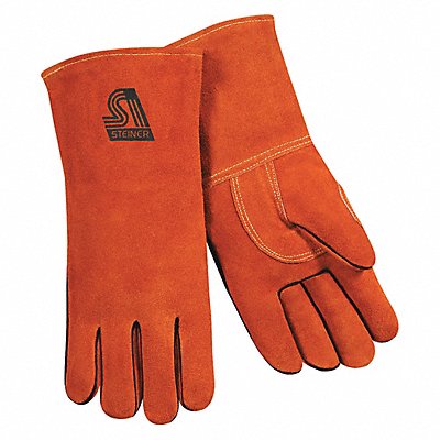 STEINER INDUSTRIES 02719L Welding Gloves Stick Application Red PR