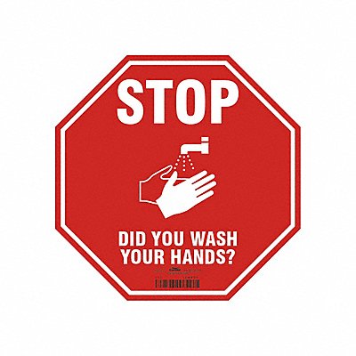 CONDOR HWB400T1212 Safety Sign 12 H 12 W Plastic