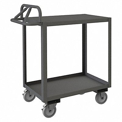 DURHAM MFG RSCE24482TLD95 Cart Grey 2 Shelves with Side Brakes