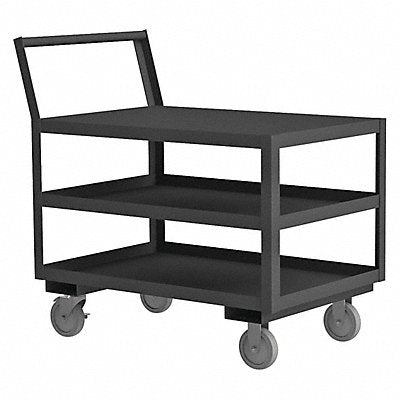 DURHAM MFG LDO2436395 Truck Grey 3 Shelves with Side Brakes