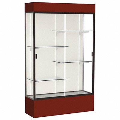 GHENT 3174PBBZMN Floor Display Case Maroon 80 H 48 L