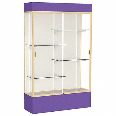 GHENT 3174PBGDPE Floor Display Case Purple 80 H 48 L
