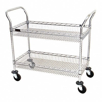 EAGLE GROUP WBC1836C2B Utility Cart 2 Chrome Basket Shelves