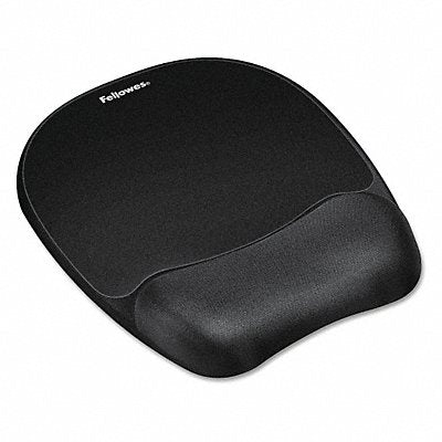 FELLOWES 9176501 Mouse Pad w/wrist Rest Nonskid 7x9 Black