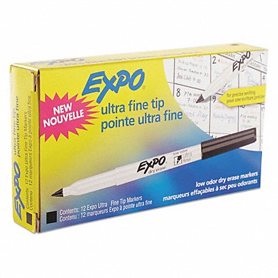 EXPO 1871131 Dry Erase Marker Ultra Fine Black PK12