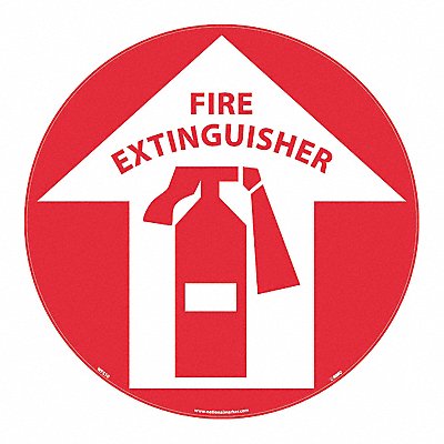 NMC WFS10 Fire Extinguisher Walk On Floor Sign