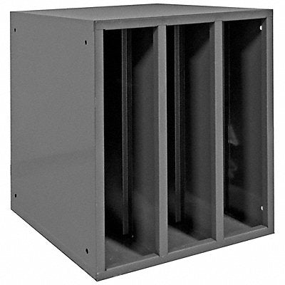 DURHAM MFG 58395 Storage Cabinet 3 Openings Grey Steel