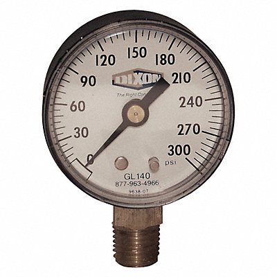 DIXON VALVE COUPLING GL330 ABS Dry Gauge 1/4 0-100psi 2.5 Face